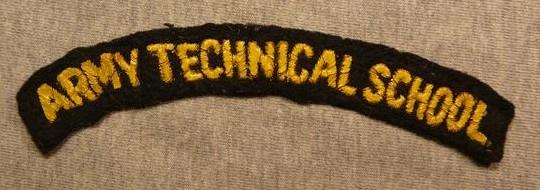 Rare British Shoulder Title 'ARMY TECHNICAL SCHOOL'