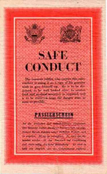 German Leaflet - Safe Conduct (Red color)