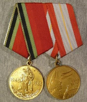 Pair of jubilee Russian Medals