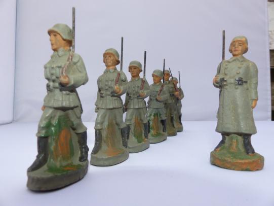German Elastolin Wehrmacht Soldiers