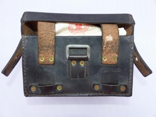 German WWII Black Medic Pouch & Contents