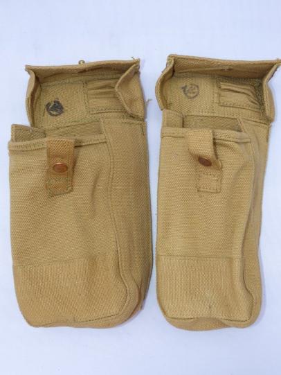 Canadian 37 pattern 1942 Dated Universal Pouch (Bren Pouch) - Pair