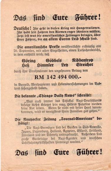 Allied Leaflet - Das find Eure Fuhrer!