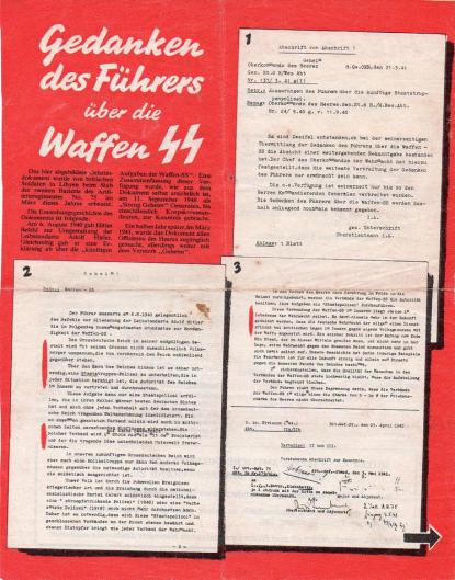 Allied Leaflet - Gedanken des Fuhrers uber die Waffen SS