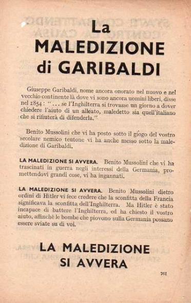 Allied Leaflet - La Maledizione di Garibaldi