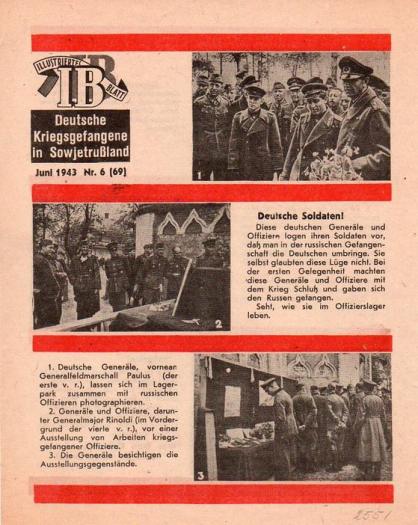 Russian Leaflet - IB ILLUSTRIERTES BLATT - Deutsche Kriegsgefangene in Sowjetruɮland - Juni 1943 Nr. 6 (69)
