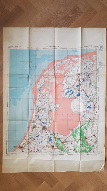 WW2 (1943) British War Office Map of Amsterdam