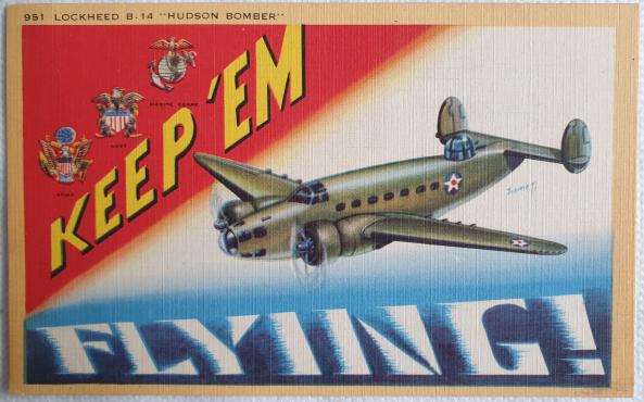 WW2 Postcard - Lockheed B14 