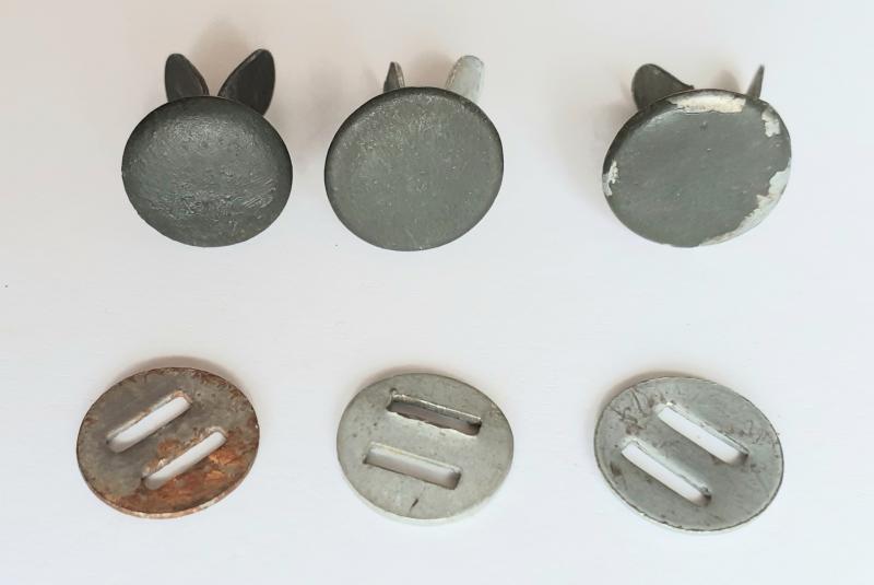 German Helmet Liner Split Pins and slotted washers - Set of Three