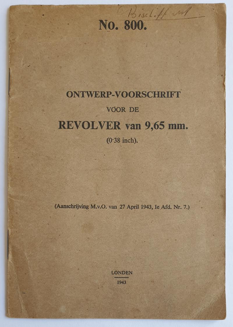 Dutch booklet, Ontwerp-voorschrift voor de revolver van 9,65 mm