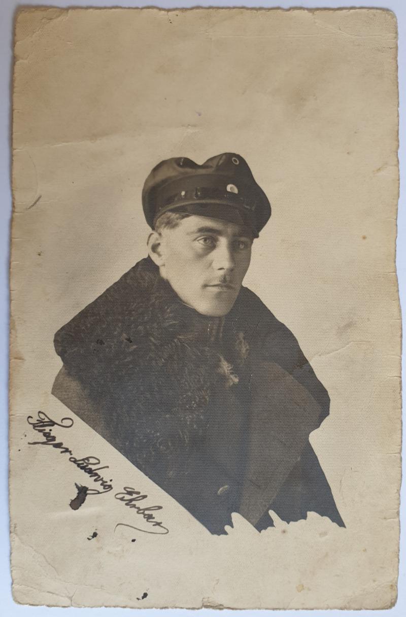 Photograph WW1 pilot Ludwig Ehrbar