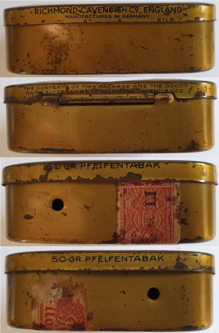 Richmond Medium Navy Cut Pipe Tabacco Tin - with RM Tax Stamp