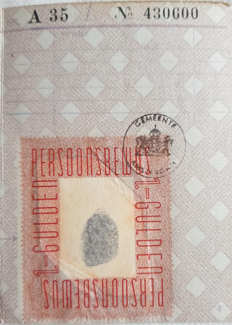 Dutch ID ww2 - Nederlands persoonsbewijs