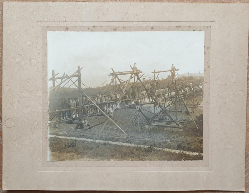 Nice Large Photograph of a Wooden Bridge Build by Royal Engineers
