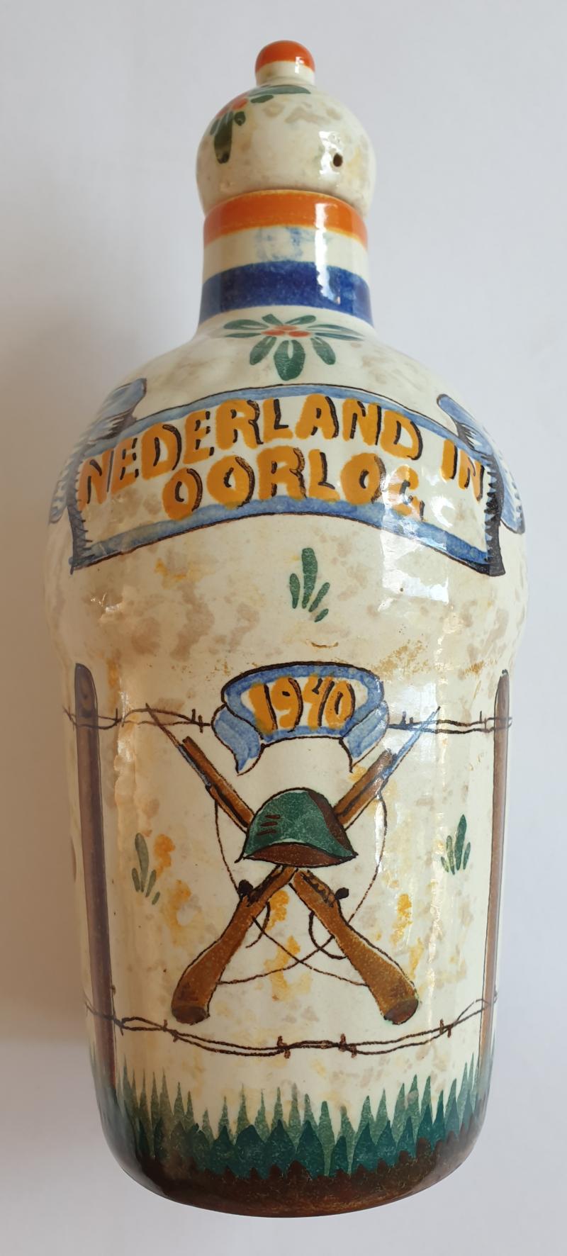 Mobilisatie jeneverkruik - 1939 - J.G. Kooymans & Zn, 's Hertogenbosch   -   Mobilization gin jar - 1939 - J.G. Kooymans & Zn, 's-Hertogenbosch