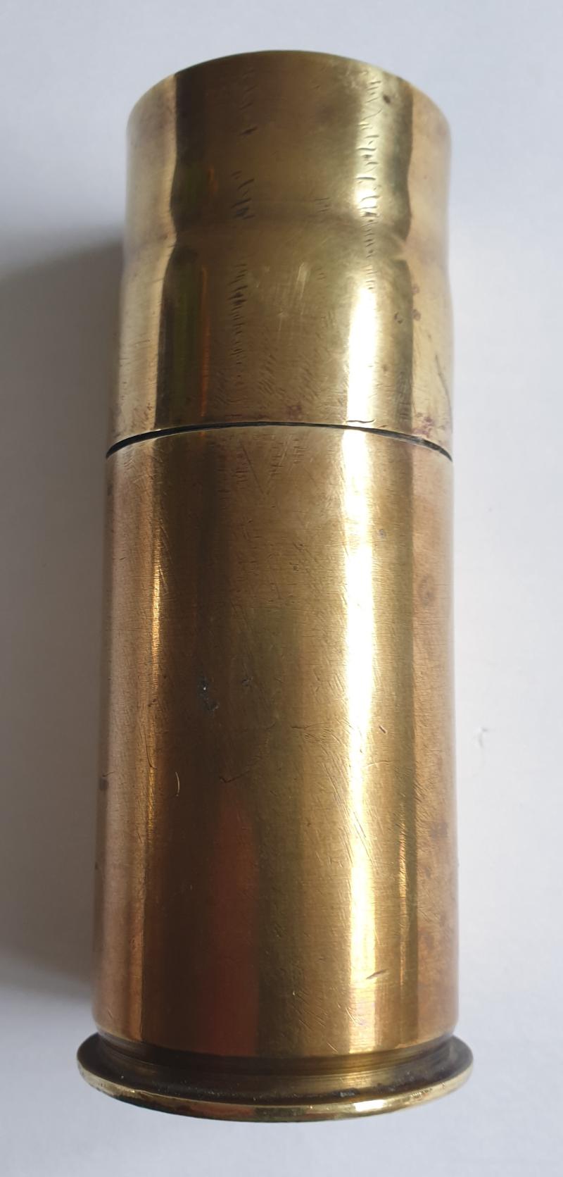WW1 Trench Art Shell Head Cigarette Lighter.