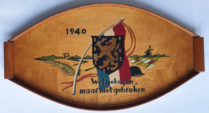 Dutch wooden painted tray 1940 - Nederlands houten beschilderd dienblad 1940