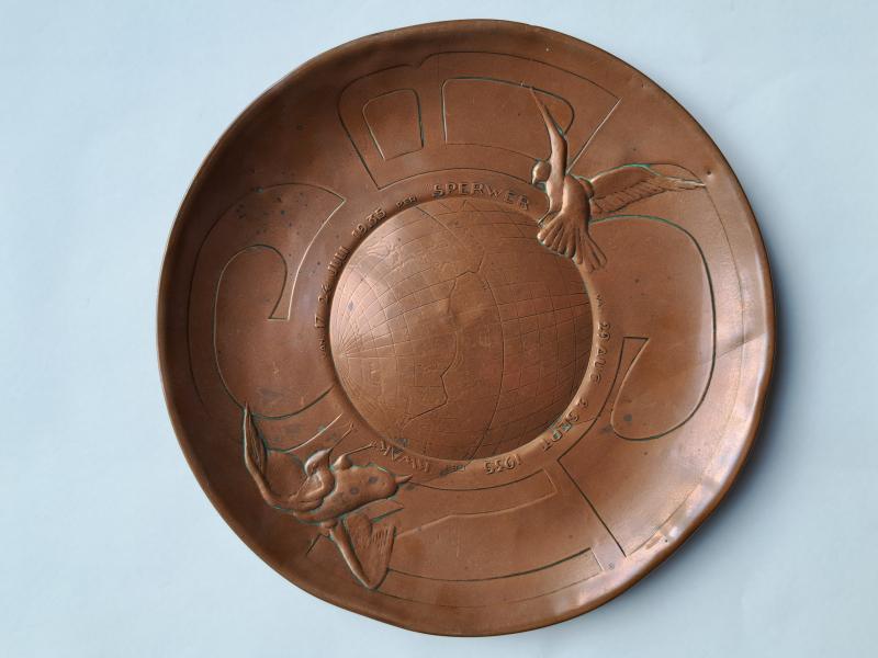 Commemorative Copper Plate for Mussert’s Journey to the Dutch Indies in 1935