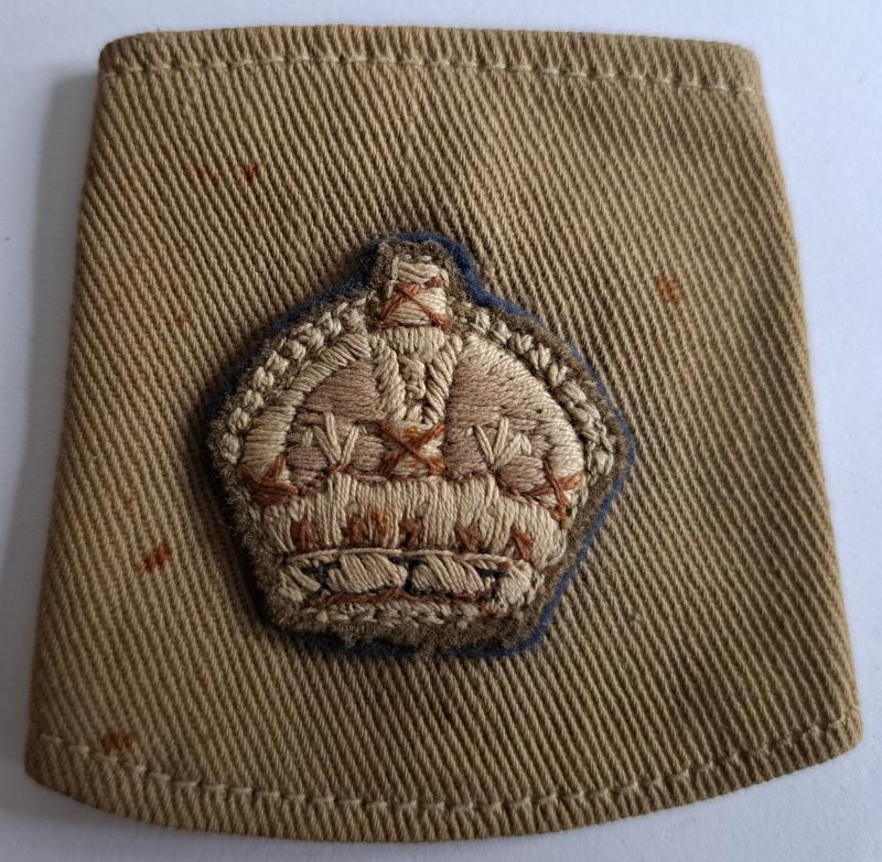 British WW2 Major Kings Crown Cloth Rank Insignia Slip On